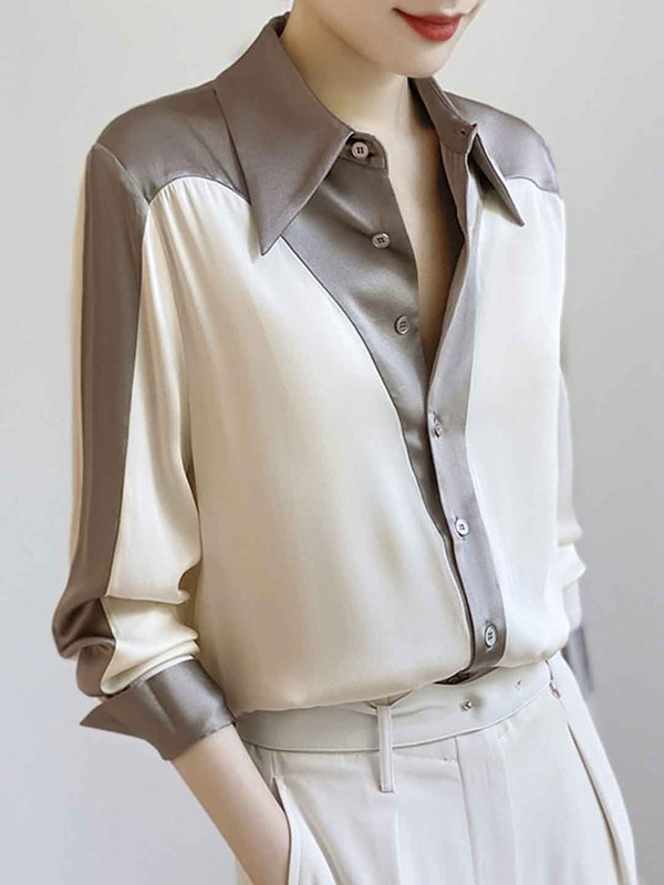 Sophie Chic Polo Collar Chiffon Shirt