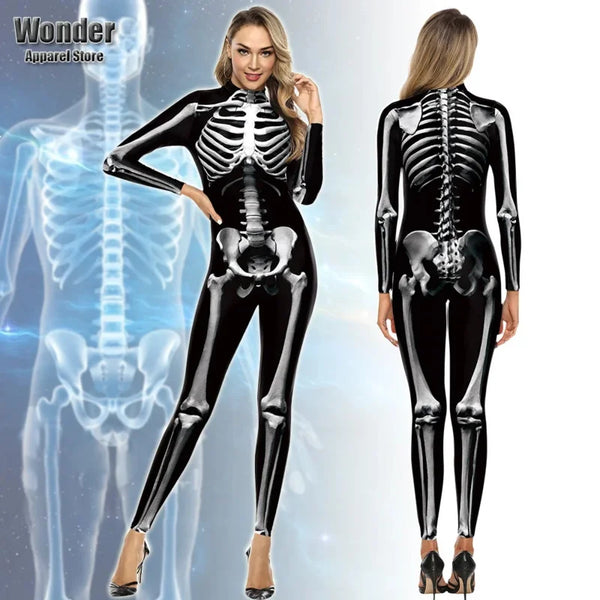 3D SKELETON COSTUME HALLOWEEN (MALE/FEMALE)