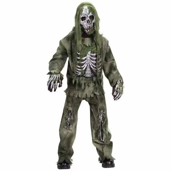 ZOMBIE SKELETON COSTUME FOR KIDS AND ADULTS